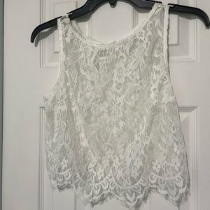 Sleeveless lace top
